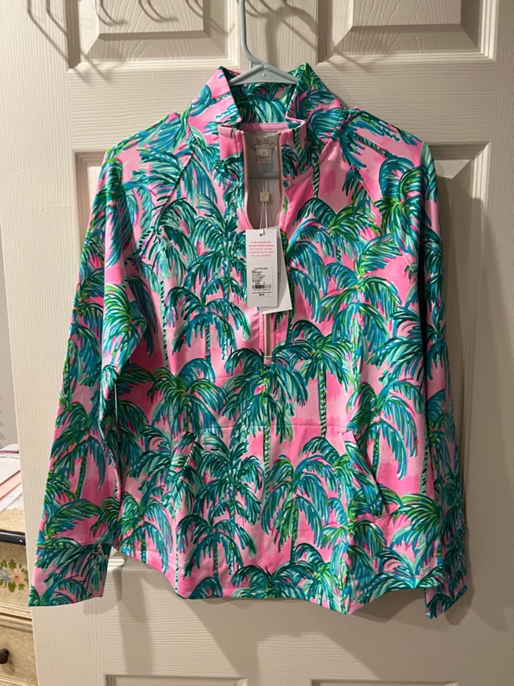 NWT Lilly Pulitzer Skipper Popover Top Pink Blossom Suite Views S
